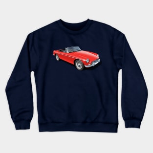 MGB Roadster in flame red Crewneck Sweatshirt